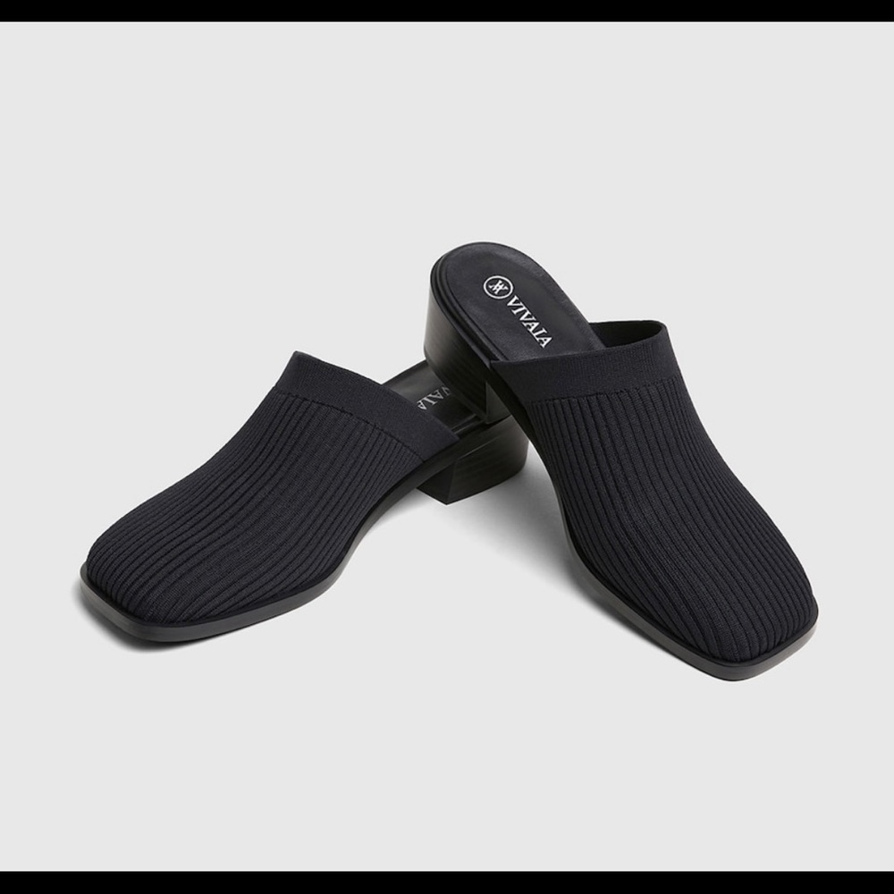 Vivaia Square Toe Knitted Mules